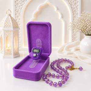 Electronic Finger Tally Counter Ring | Premium Islamic Gift Box